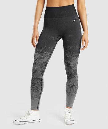 Dámské Legíny Gymshark Adapt Ombre Seamless Černé | CZ 3966WNB